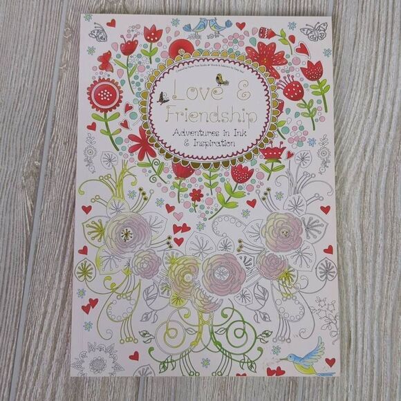 Mindfulness & Calm, Love & Friendship Adult Coloring Books Ink Inspiration - Picture 4 of 8